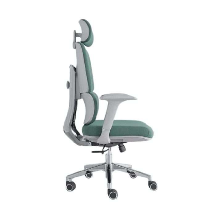 Drams 637AB Ergonomic Adjustable 3D Armrest Fabric Office Chair-White.