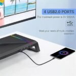 Multifunctional Monitor Stand RGB Gaming Lights with 4 USB.