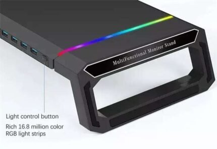 Multifunctional Monitor Stand RGB Gaming Lights with 4 USB 2.0